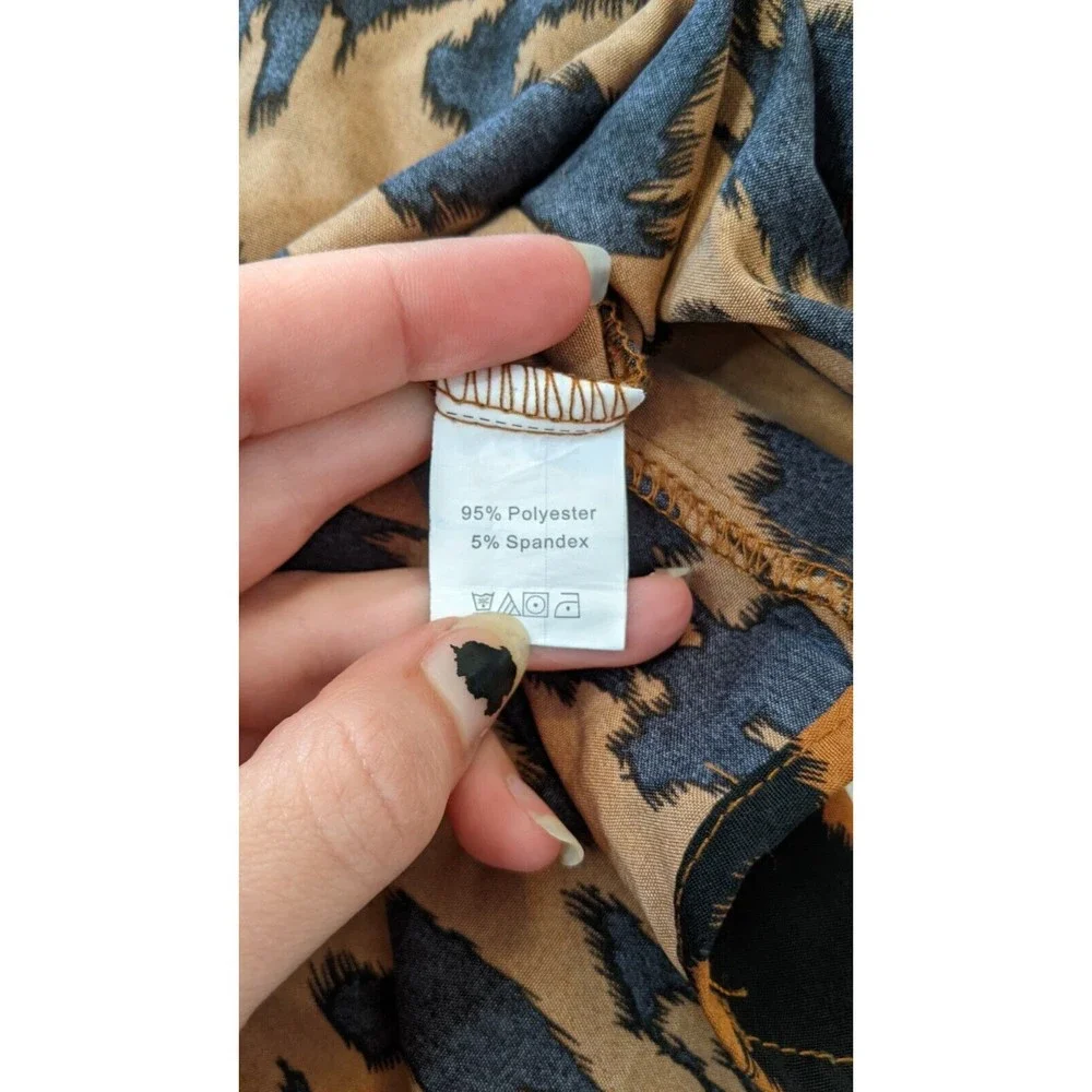 Shein CURVE Women's PLUS 3XL Leopard Print STRETCH Lightweight Blouse Top - Picture 6 of 13